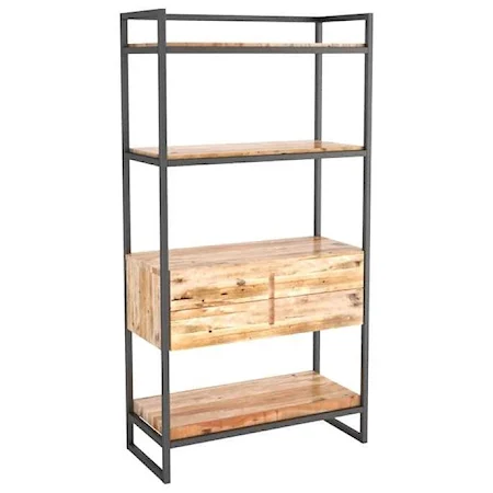 Customizable Buffet/Bookcase with Metal Frame